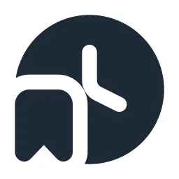 Clock Bookmark Solid Icon