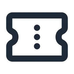 Ticket 2 Dots Line Icon