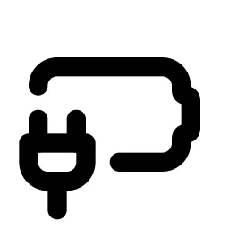 Battery Charging 2 Line Icon