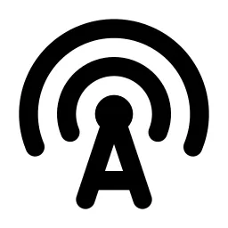 Building Broadcast Tower Line Icon