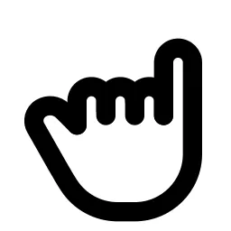 Hand Little Finger Line Icon