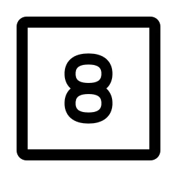 Number 8 Square Icon
