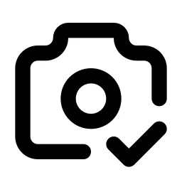 Camera Check Line Icon