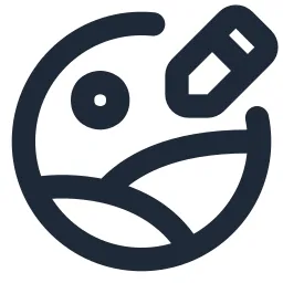 Image Circle Edit Line Icon