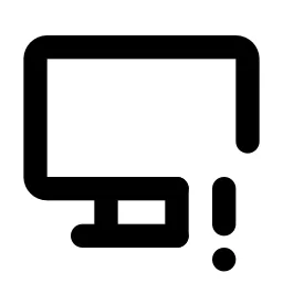 Device Desktop Exclamation Line Icon