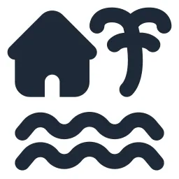 Beachfront Solid Icon