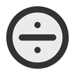 Divide Circle Duotone Icon