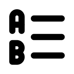 List Letters Line Icon