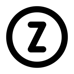 Circle Letter Z Line Icon