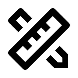 Pencil Ruler 2 Line Icon