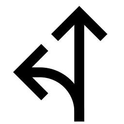 Split Arrows Left Up Icon