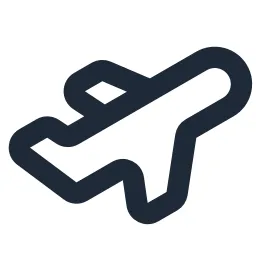 Airplane 2 Line Icon