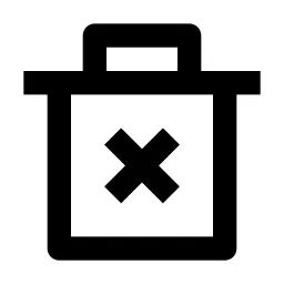 Delete Bin 2 Line Icon