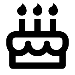 Cake 2 Line Icon