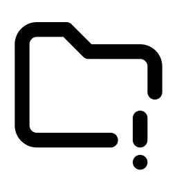 Folder Exclamation Line Icon