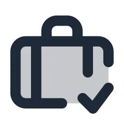 Suitcase 2 Check Duotone Icon