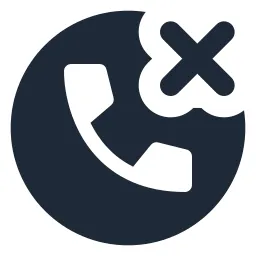 Phone Close Circle Solid Icon