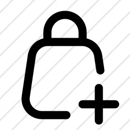 Shopping Bag Add 2 Icon