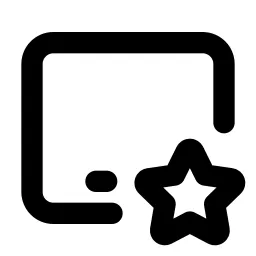 Device Ipad Horizontal Star Line Icon