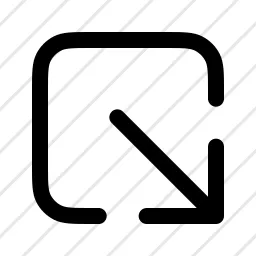 Square Arrow Bottom Right Resize Small Box Arrow Icon