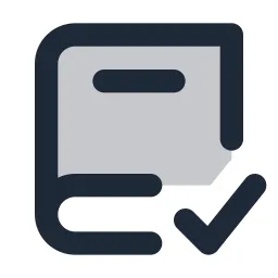 Book Check Duotone Icon