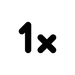 Multiplier 1x Line Icon