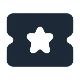 Ticket 2 Star Solid Icon