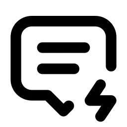 Message 2 Bolt Line Icon