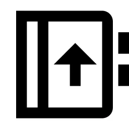 Contacts Book Upload Line Icon