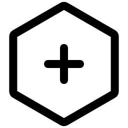 Hexagon Plus Icon
