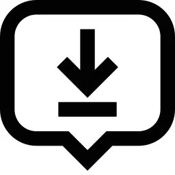 Arrow Down Line Message Icon
