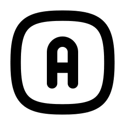 Square Rounded Letter A Line Icon