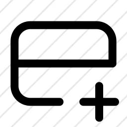 Column Wide Half Add Icon