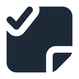 Note Check Solid Icon