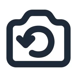 Camera Retake Line Icon