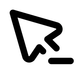 Pointer Minus Line Icon