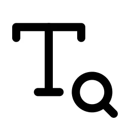Text Magnifying Glass Icon