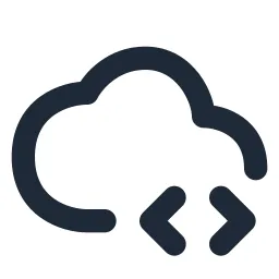 Cloud Code Line Icon