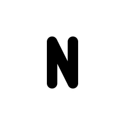 Letter N Small Line Icon