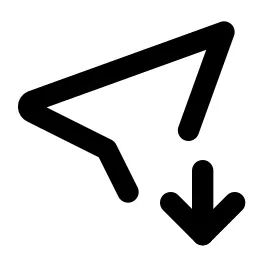 Location Down Line Icon