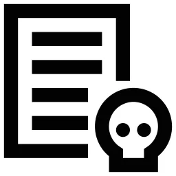 Skull Document Icon