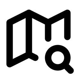 Map Search Line Icon