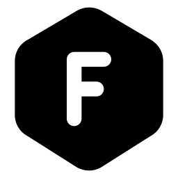 Hexagon Letter F Icon