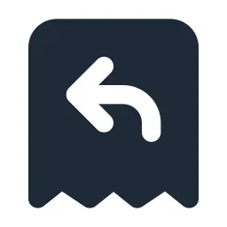 Receipt Return Solid Icon