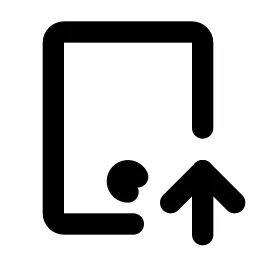 Device Tablet Up Line Icon