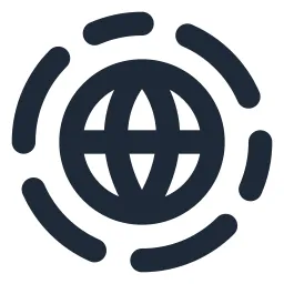 Globe Field Line Icon