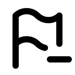 Flag Minus Line Icon