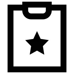 Star Clipboard Icon
