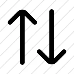 Arrow Top Bottom Sort Switch Vertical Icon