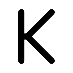 Letter K Line Icon